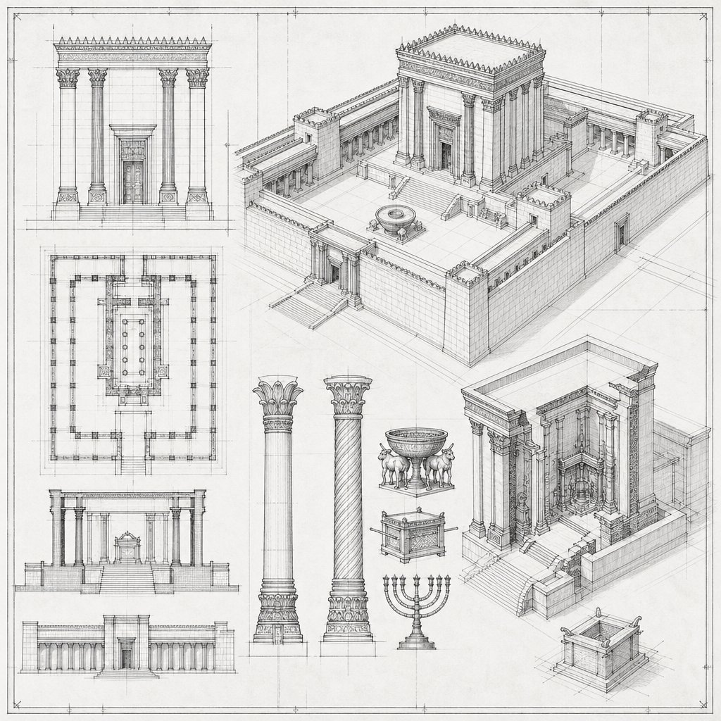 Blueprint of the plans for God's Temple as passed down from King David to his son Solomon.