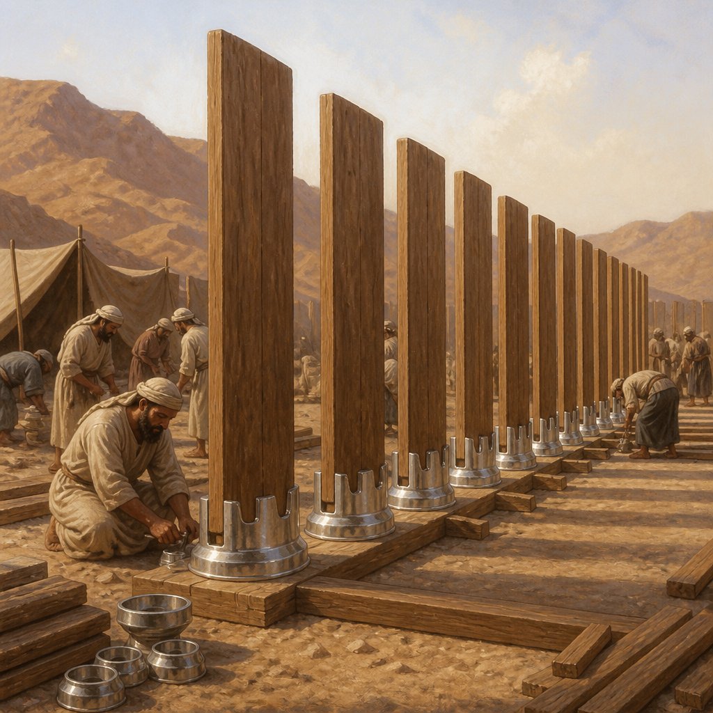 "And thou shalt make forty sockets of silver under the twenty boards; two sockets under one board for his two tenons, and two sockets under another board for his two tenons." - Exodus 26:19