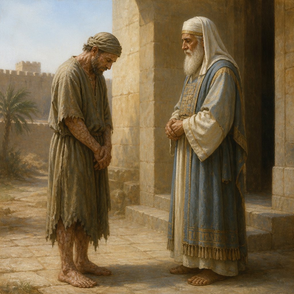 "And if a leprosy break out abroad in the skin, and the leprosy cover all the skin of him that hath the plague from his head even to his foot, wheresoever the priest looketh;" - Leviticus 13:12