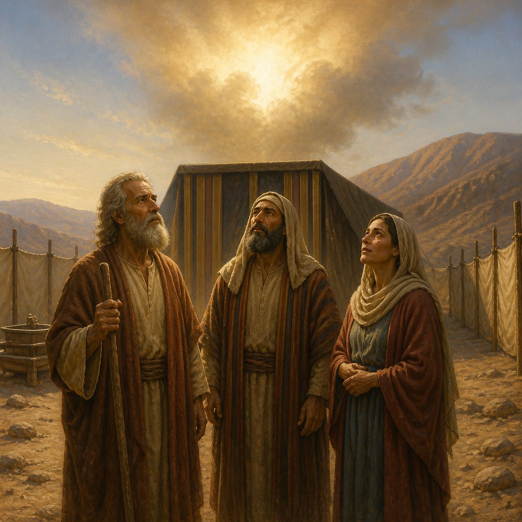"And the LORD spake suddenly unto Moses, and unto Aaron, and unto Miriam, Come out ye three unto the tabernacle of the congregation. And they three came out." - Numbers 12:4