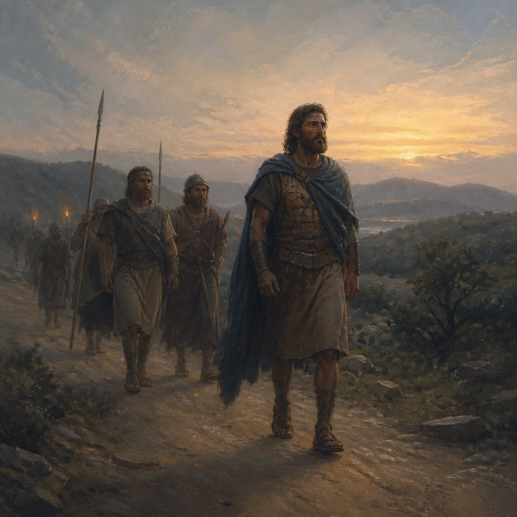 "¶ And Gideon the son of Joash returned from battle before the sun was up," - Judges 8:{verse.verse_number}
