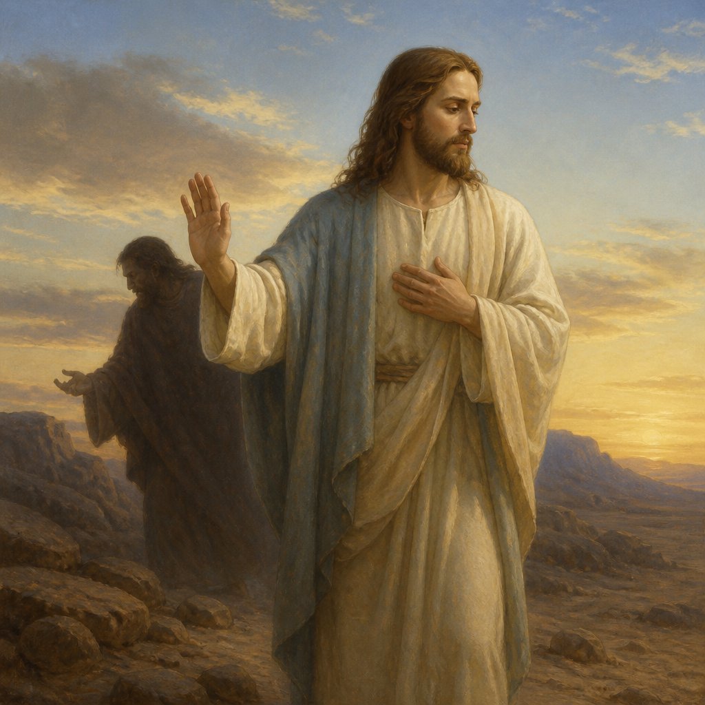"And Jesus answered and said unto him, Get thee behind me, Satan: for it is written, Thou shalt worship the Lord thy God, and him only shalt thou serve." - Luke 4:{verse.verse_number}