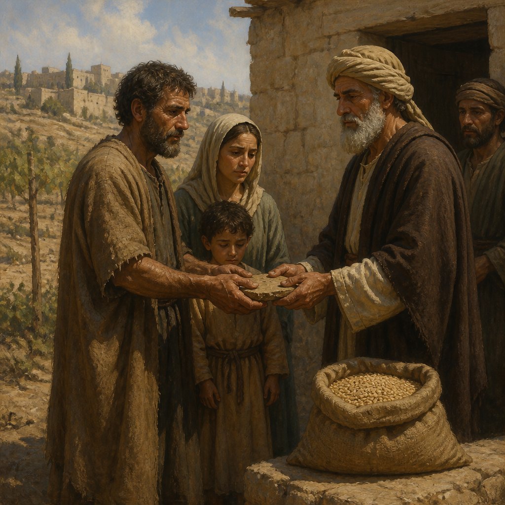 "Some also there were that said, We have mortgaged our lands, vineyards, and houses, that we might buy corn, because of the dearth." - Nehemiah 5:3