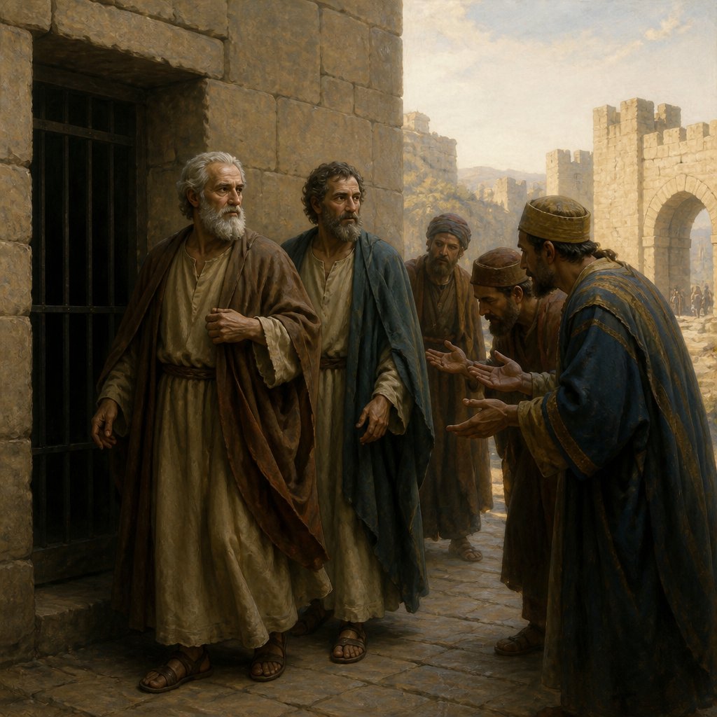 "And they came and besought them, and brought them out, and desired them to depart out of the city." - Acts 16:39