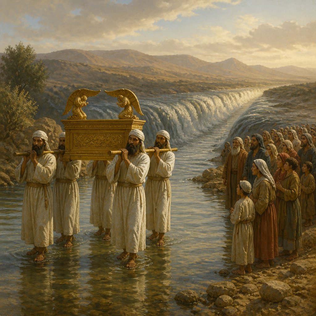 "And it shall come to pass, as soon as the soles of the feet of the priests that bear the ark of the LORD, the Lord of all the earth, shall rest in the waters of Jordan, that the waters of Jordan shall be cut off from the waters that come down from above; and they shall stand upon an heap." - Joshua 3:13