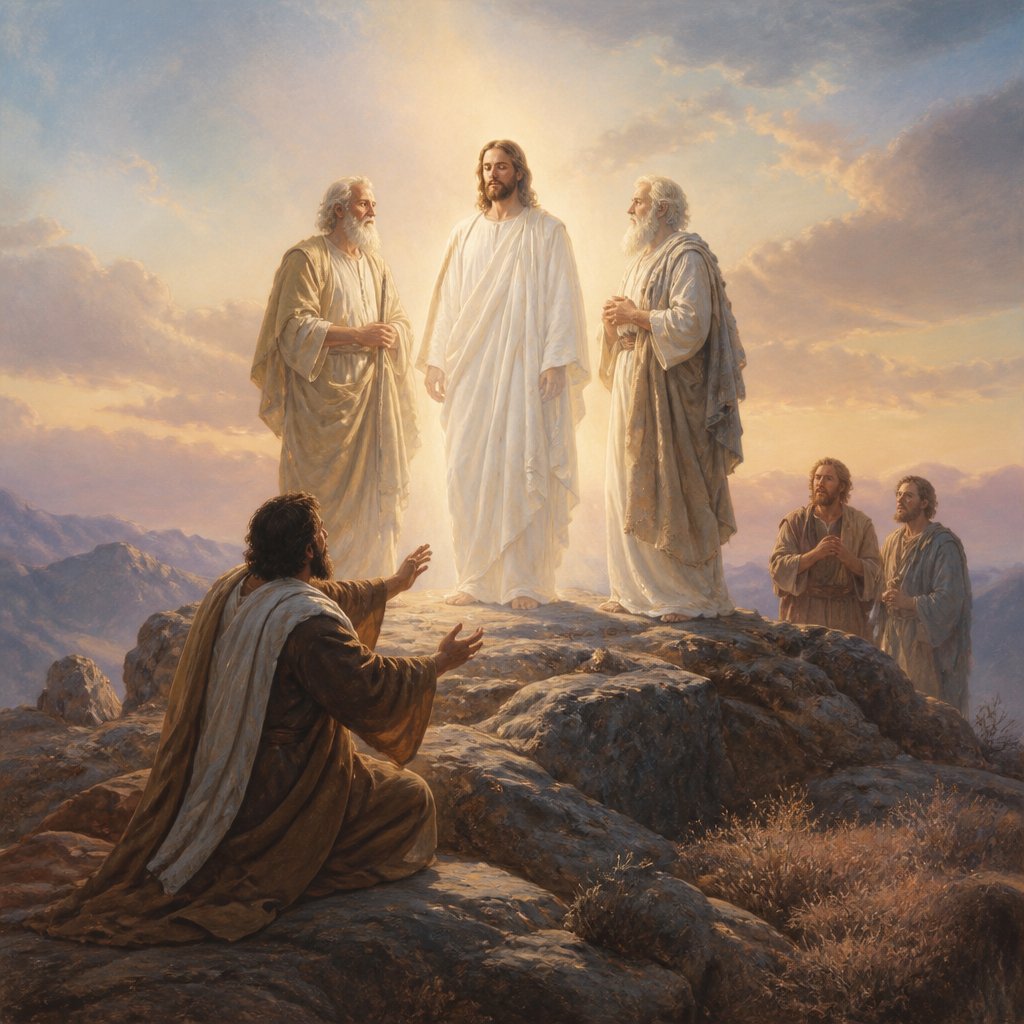 "And Peter answered and said to Jesus, Master, it is good for us to be here: and let us make three tabernacles; one for thee, and one for Moses, and one for Elias." - Mark 9:5