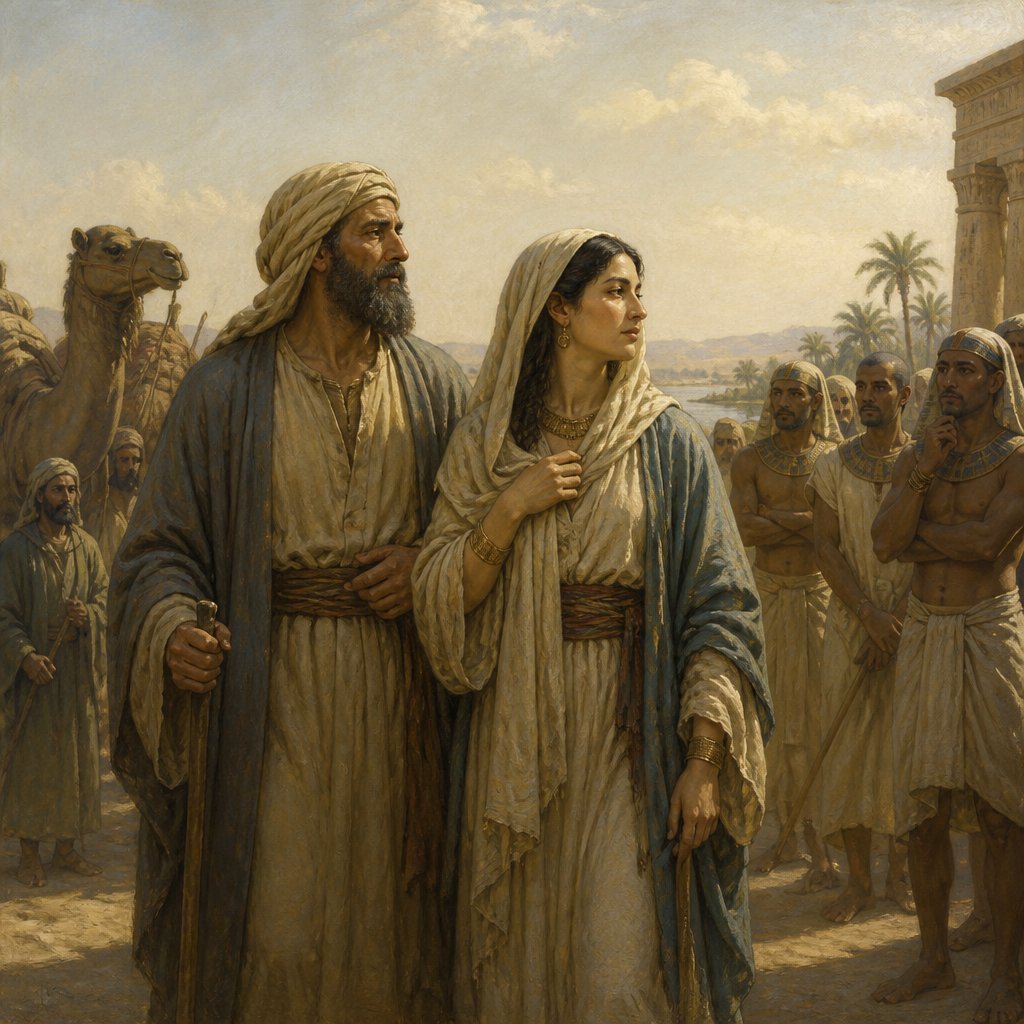 "¶ And it came to pass, that, when Abram was come into Egypt, the Egyptians beheld the woman that she was very fair." - Genesis 12:{verse.verse_number}