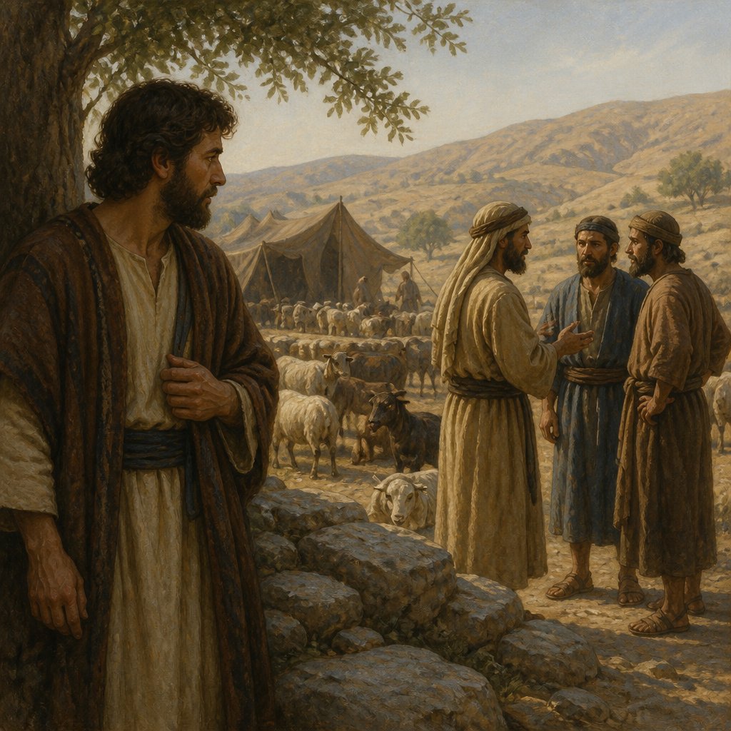 "And he heard the words of Laban’s sons, saying, Jacob hath taken away all that was our father’s; and of that which was our father’s hath he gotten all this glory." - Genesis 31:{verse.verse_number}
