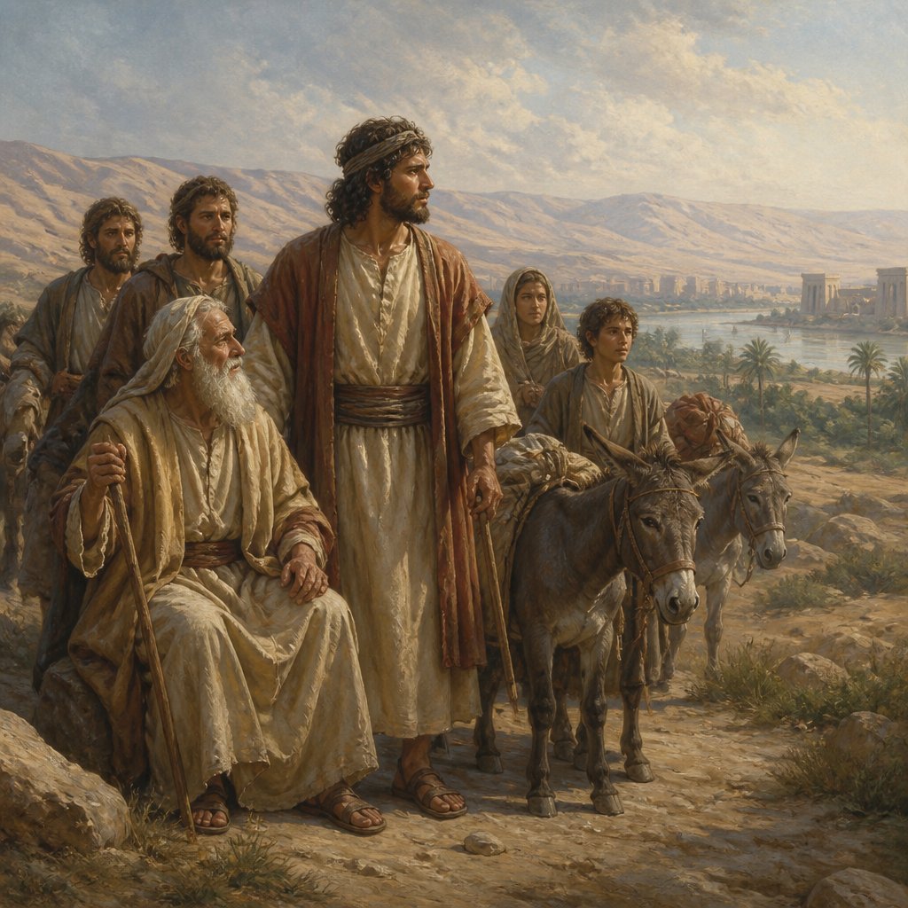 "¶ And these are the names of the children of Israel, which came into Egypt, Jacob and his sons: Reuben, Jacob's firstborn." - Genesis 46:{verse.verse_number}