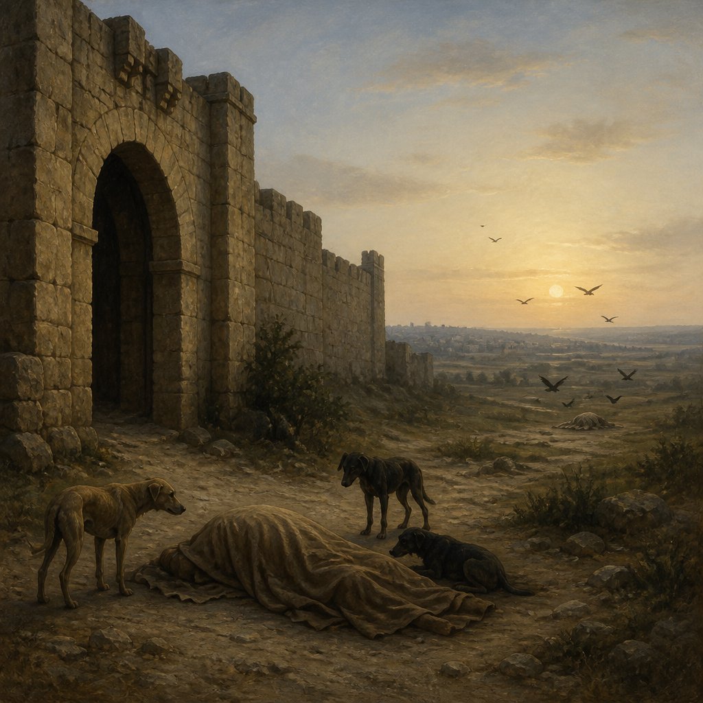 "Him that dieth of Baasha in the city shall the dogs eat; and him that dieth of his in the fields shall the fowls of the air eat." - 1 Kings 16:4