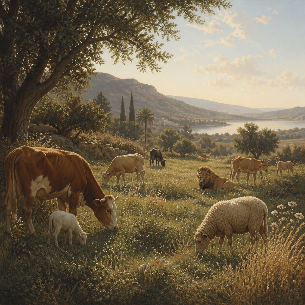 "And for thy cattle, and for the beast that are in thy land, shall all the increase thereof be meat." - Leviticus 25:{verse.verse_number}