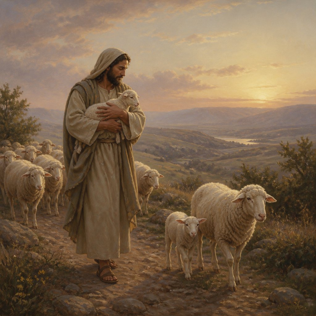 "He shall feed his flock like a shepherd: he shall gather the lambs with his arm, and carry them in his bosom, and shall gently lead those that are with young." - Isaiah 40:11