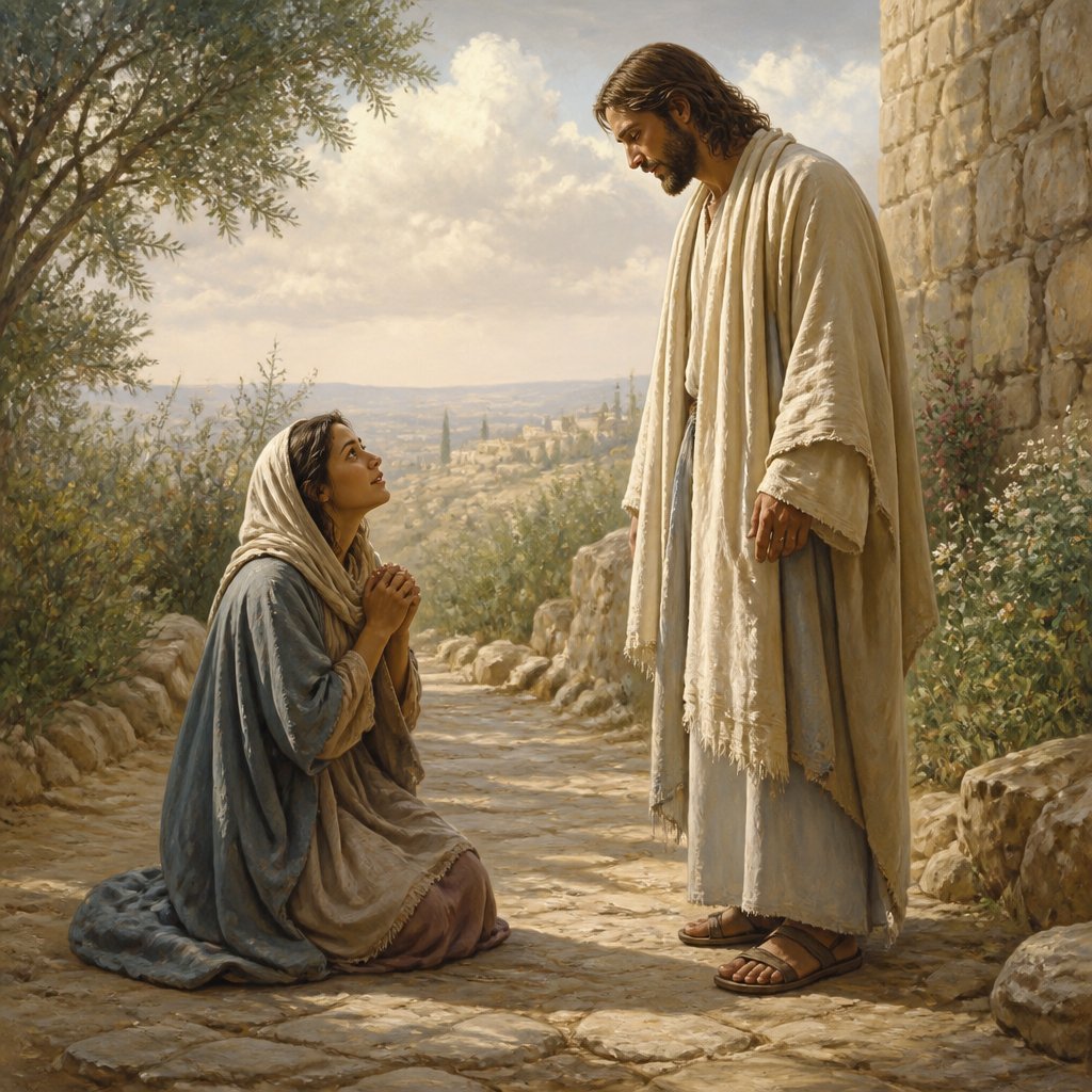 "Then came she and worshipped him, saying, Lord, help me." - Matthew 15:{verse.verse_number}