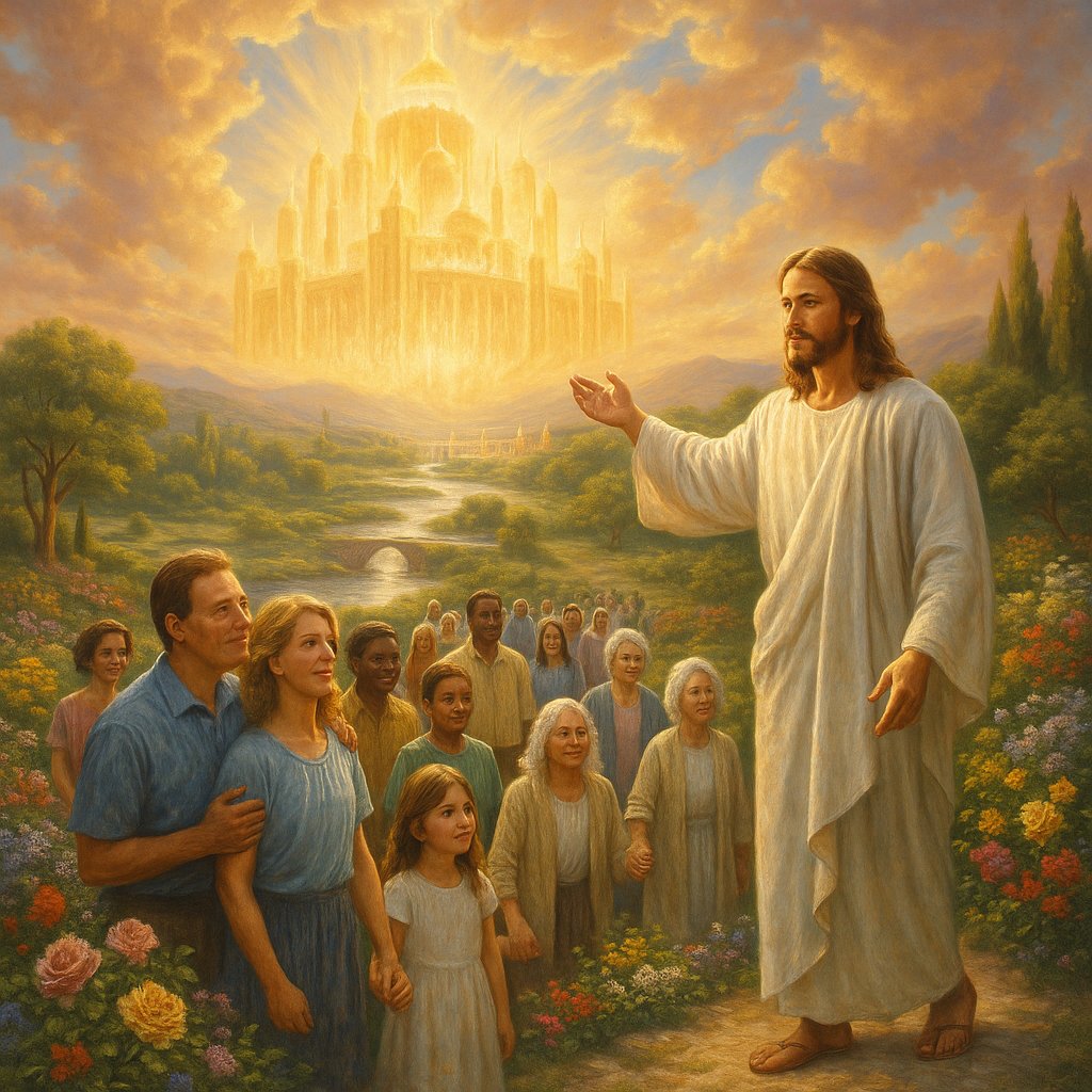 Believers will live all eternity with Jesus in the New Jerusalem on earth, which comes down from Heaven