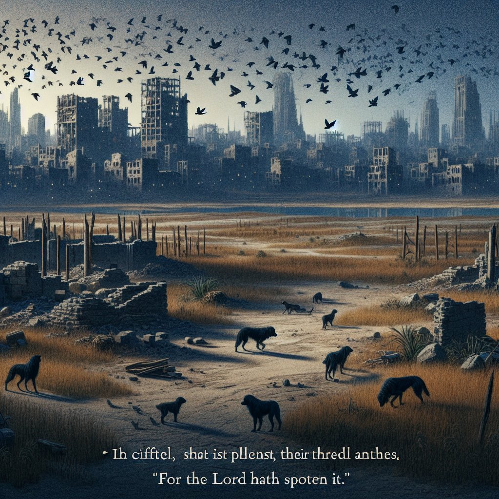 1 Kings 14:11 - "Him that dieth of Jeroboam in the city shall the dogs eat; and him that dieth in the field shall the fowls of the air eat: for the LORD hath spoken it."