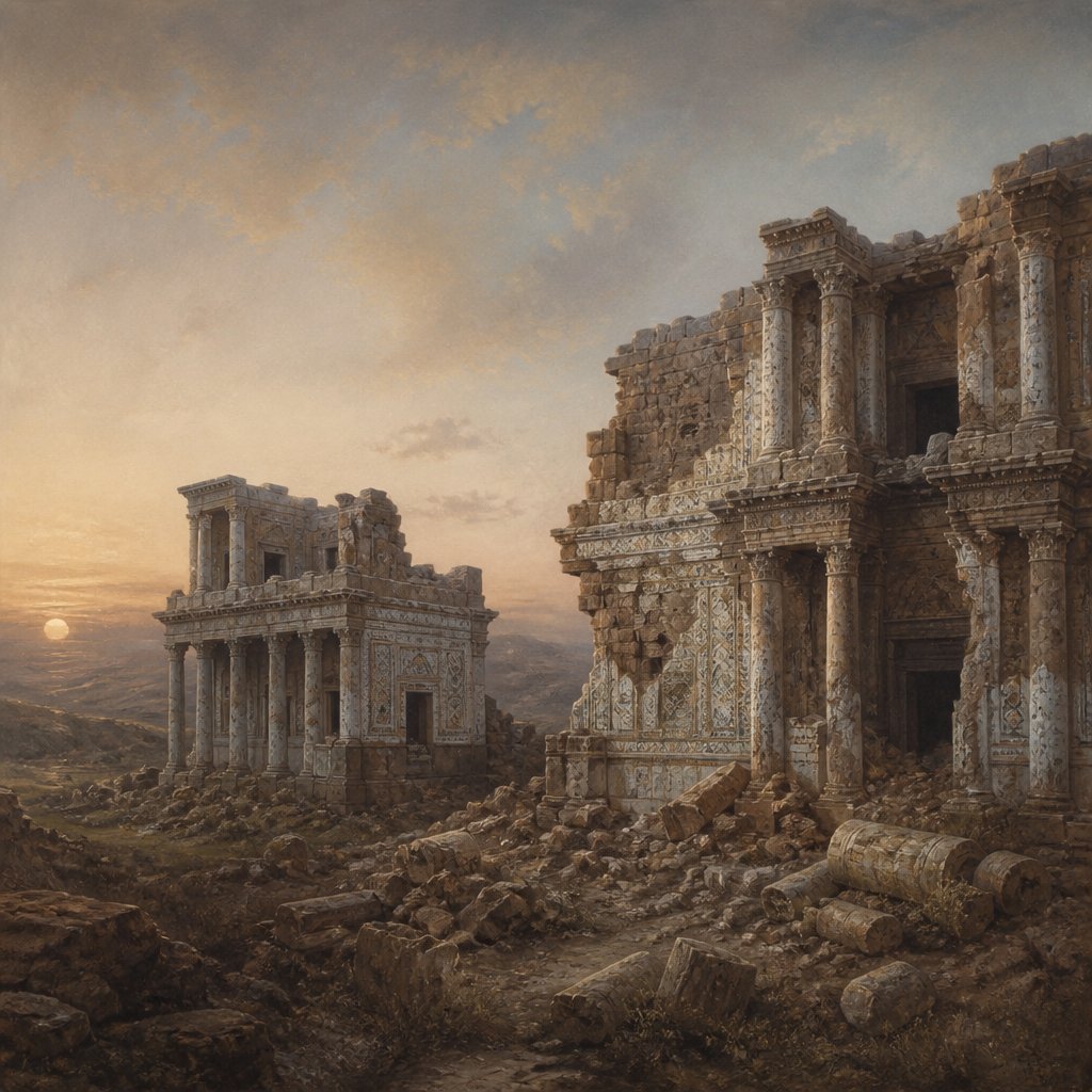 "And I will smite the winter house with the summer house; and the houses of ivory shall perish, and the great houses shall have an end, saith the LORD." - Amos 3:{verse.verse_number}