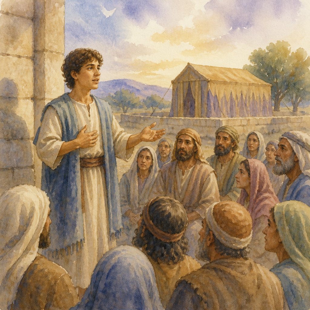 1 Samuel 3:21
Make Samuel a young adult before the people of Shiloh