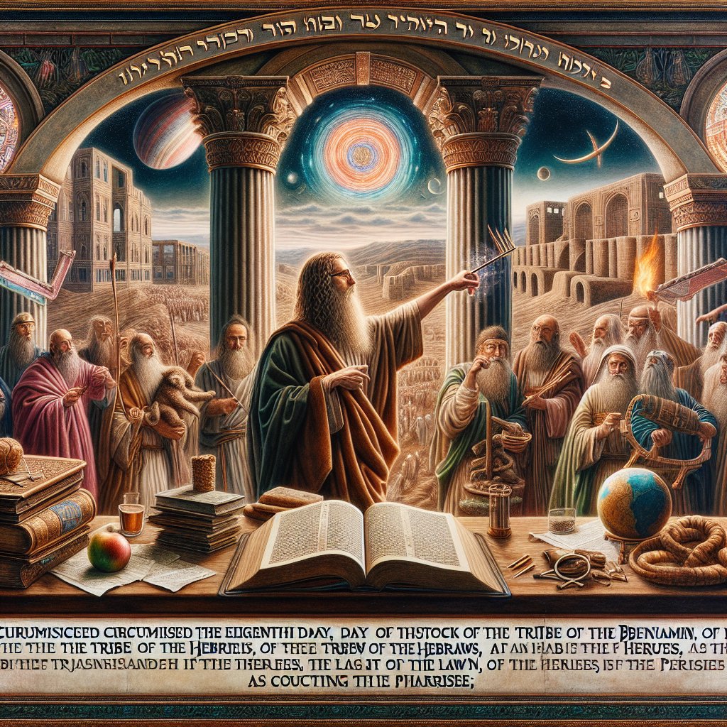 Philippians 3:5 - "Circumcised the eighth day, of the stock of Israel, of the tribe of Benjamin, an Hebrew of the Hebrews; as touching the law, a Pharisee;"