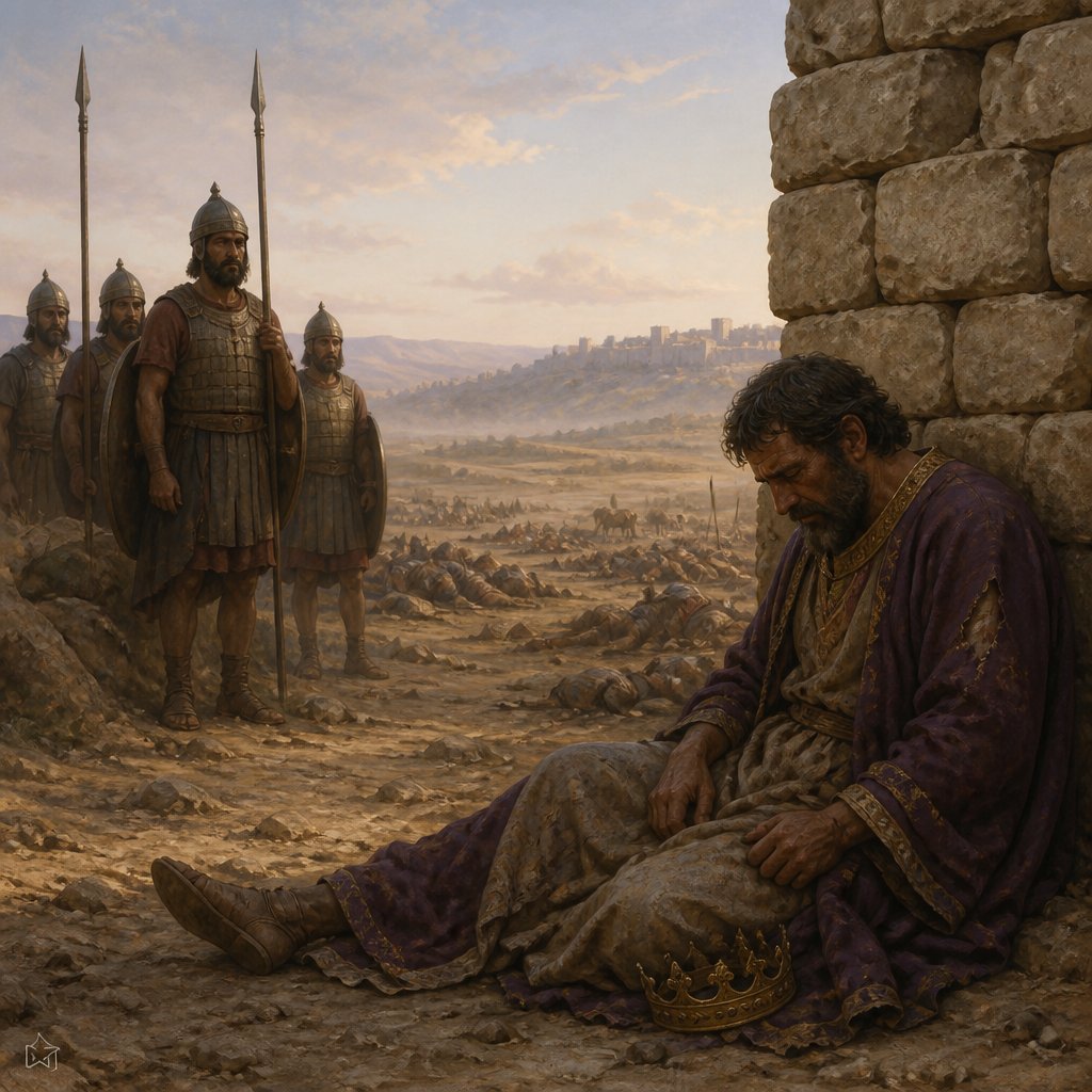 "For the army of the Syrians came with a small company of men, and the LORD delivered a very great host into their hand, because they had forsaken the LORD God of their fathers. So they executed judgment against Joash." - 2 Chronicles 24:{verse.verse_number}