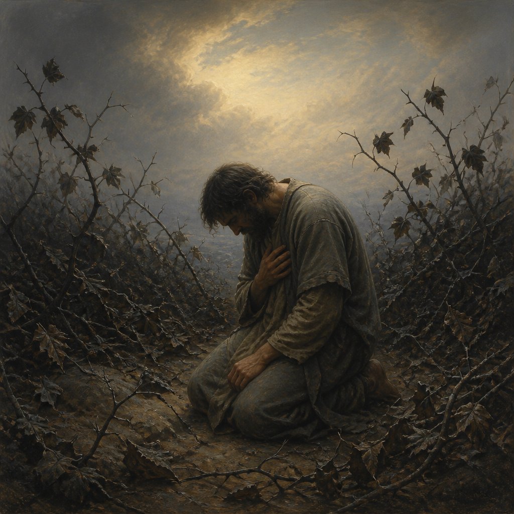 "For innumerable evils have compassed me about: mine iniquities have taken hold upon me, so that I am not able to look up; they are more than the hairs of mine head: therefore my heart faileth me." - Psalms 40:12