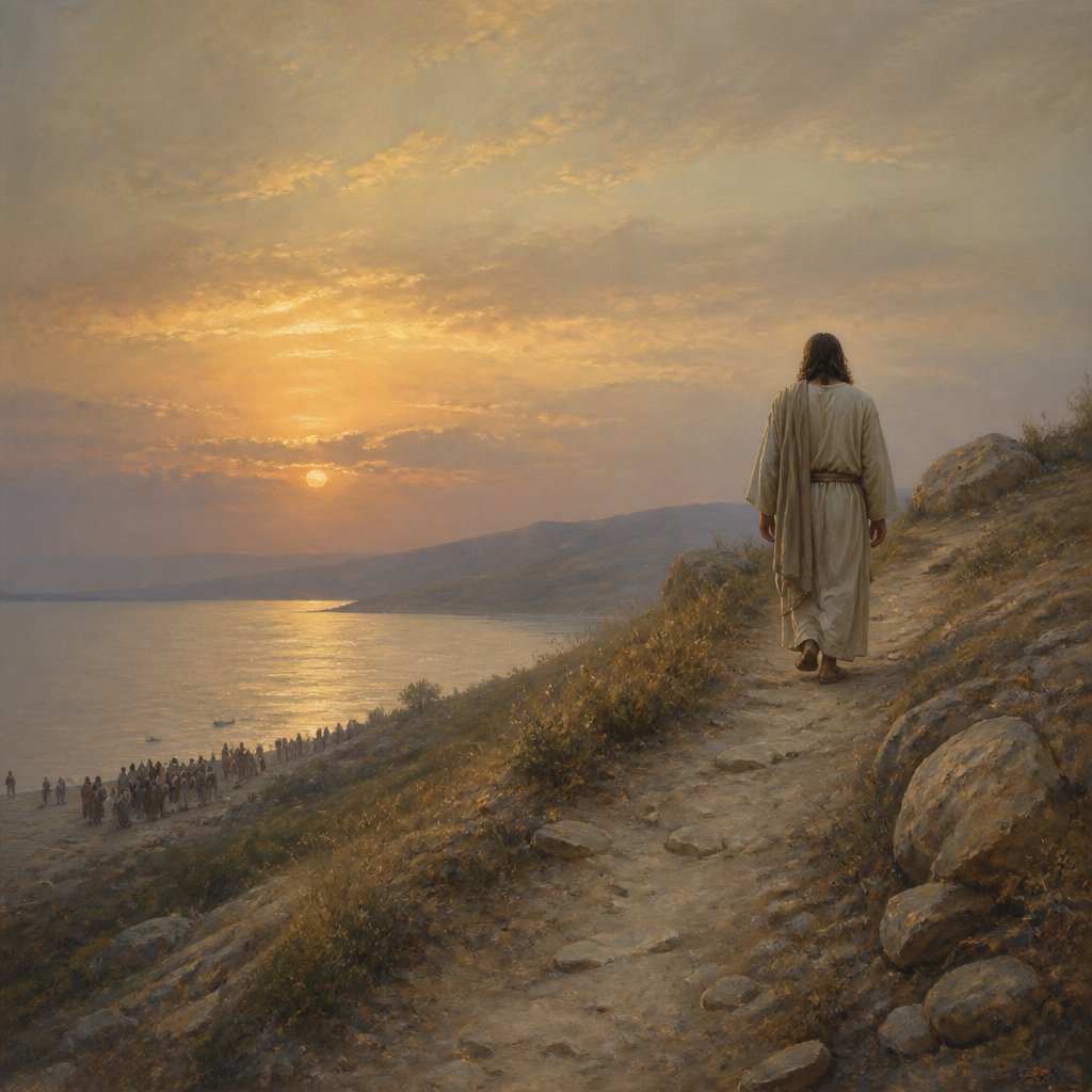 "When Jesus therefore perceived that they would come and take him by force, to make him a king, he departed again into a mountain himself alone." - John 6:{verse.verse_number}