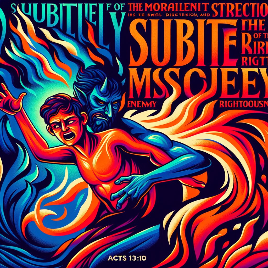 Acts 13:10 - "And said, O full of all subtilty and all mischief, thou child of the devil, thou enemy of all righteousness, wilt thou not cease to pervert the right ways of the Lord?"