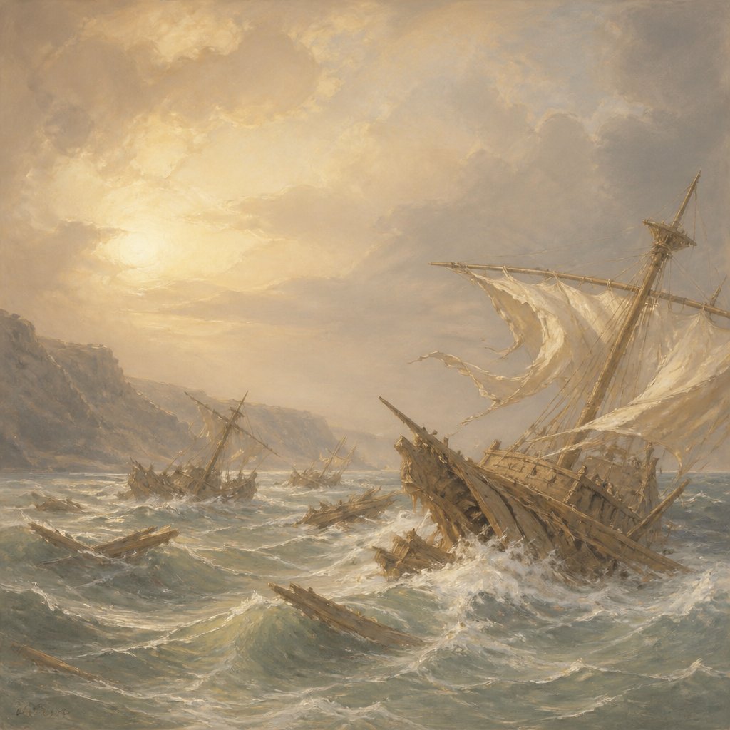 "Thou breakest the ships of Tarshish with an east wind." - Psalms 48:7