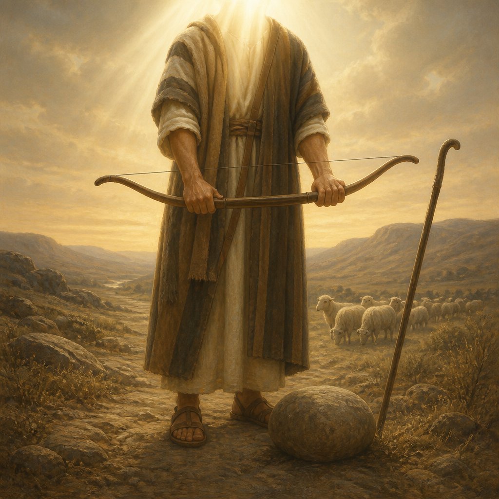 "But his bow abode in strength, and the arms of his hands were made strong by the hands of the mighty God of Jacob; (from thence is the shepherd, the stone of Israel:)" - Genesis 49:{verse.verse_number}