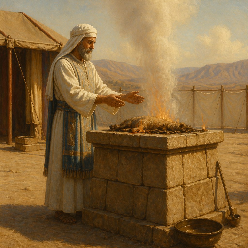 "And he brought the burnt offering, and offered it according to the manner." - Leviticus 9:{verse.verse_number}