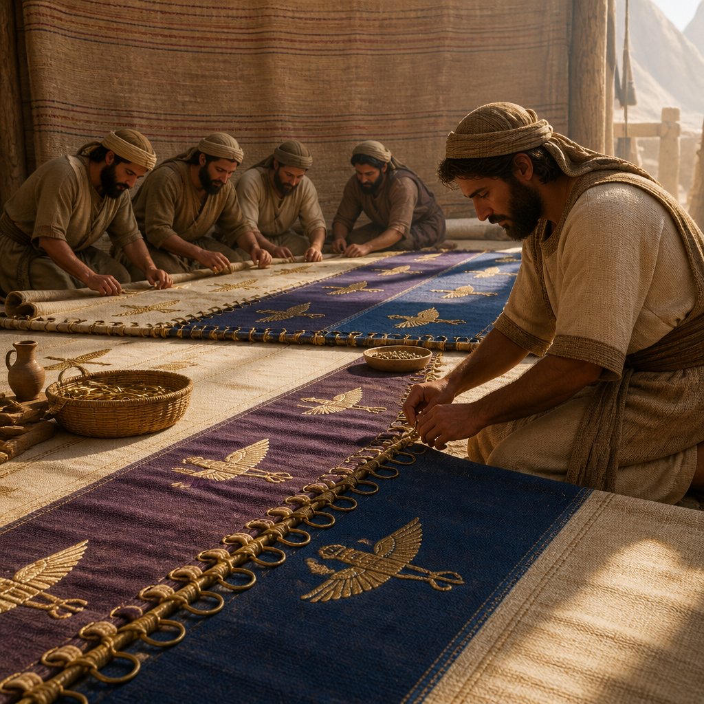 "And he coupled five curtains by themselves, and six curtains by themselves." - Exodus 36:16