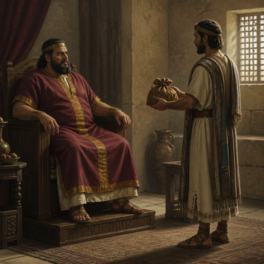 "And he brought the present unto Eglon king of Moab: and Eglon was a very fat man." - Judges 3:{verse.verse_number}