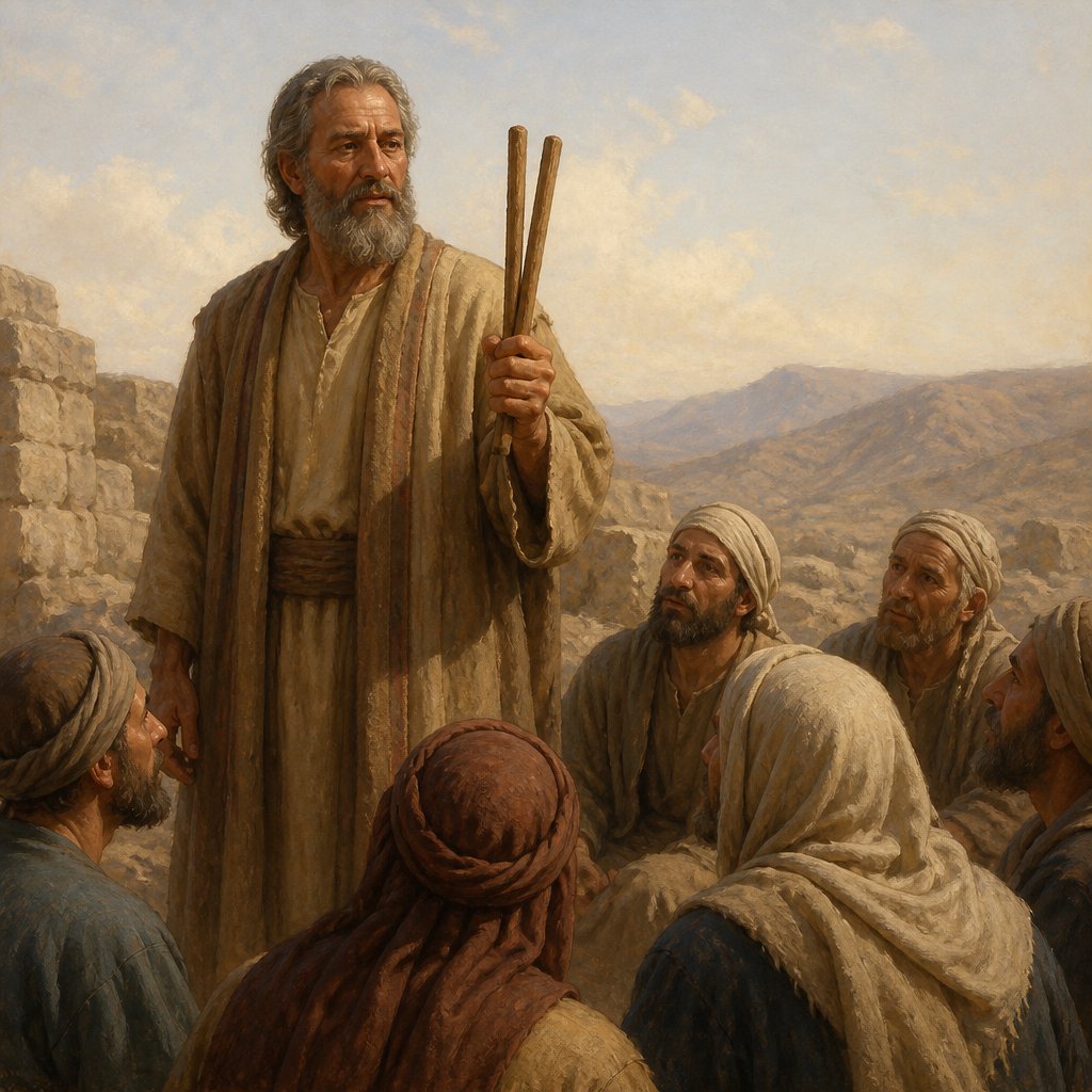 "¶ And the sticks whereon thou writest shall be in thine hand before their eyes." - Ezekiel 37:20