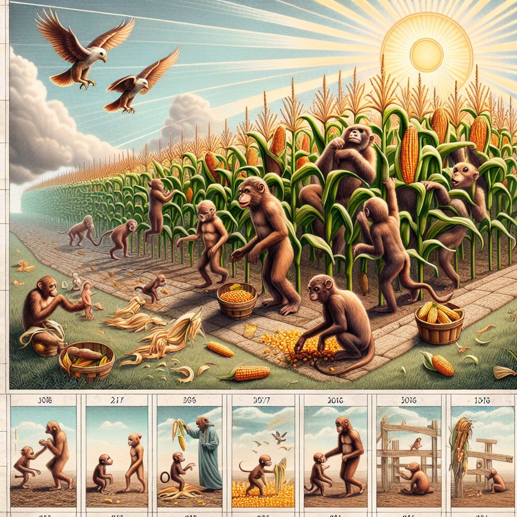 Job 39:4 - "Their young ones are in good liking, they grow up with corn; they go forth, and return not unto them."