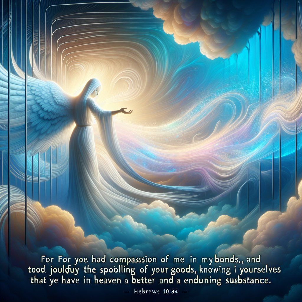 Hebrews 10:34 - "For ye had compassion of me in my bonds, and took joyfully the spoiling of your goods, knowing in yourselves that ye have in heaven a better and an enduring substance."