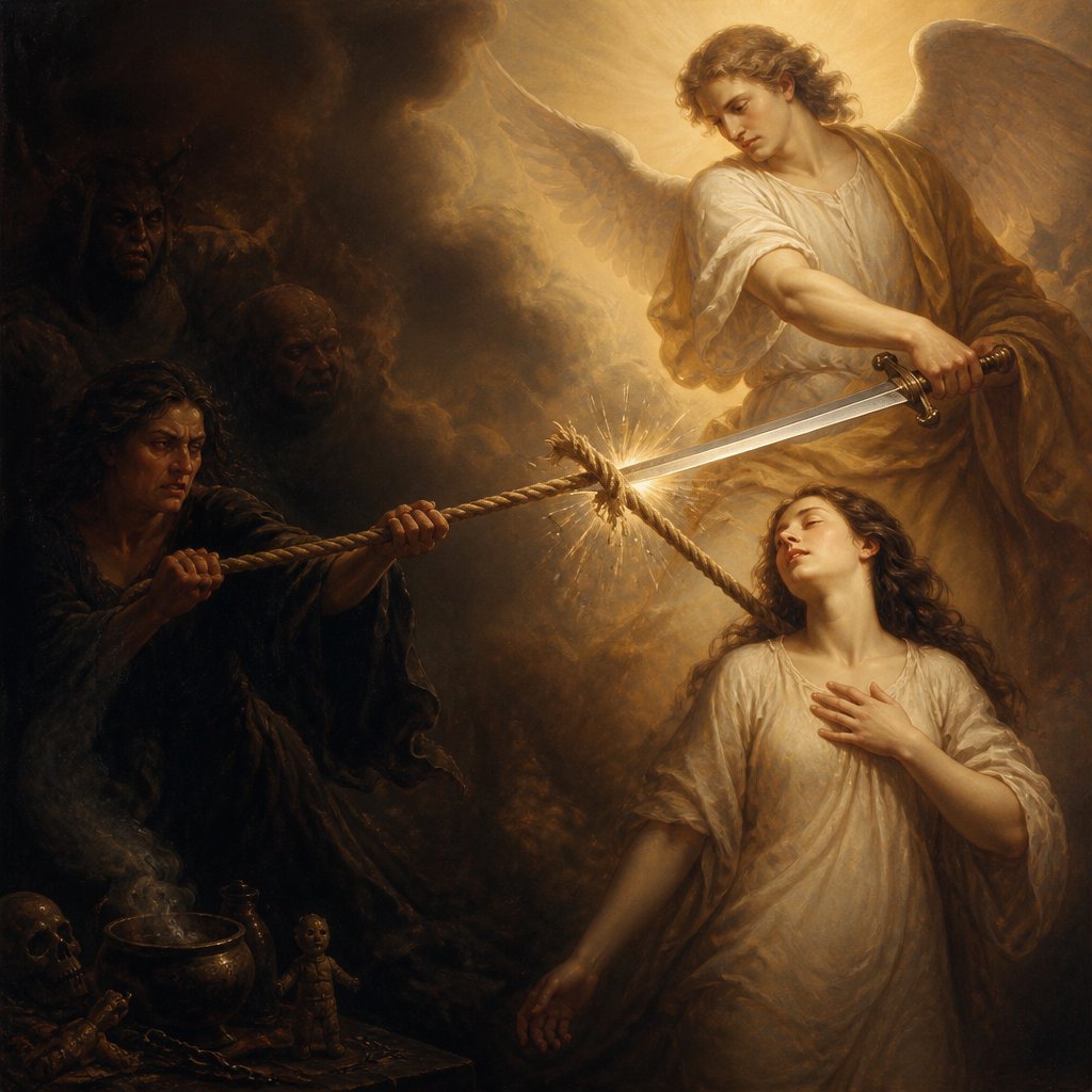 picture of cutting the spiritual cord of sin and witchcraft