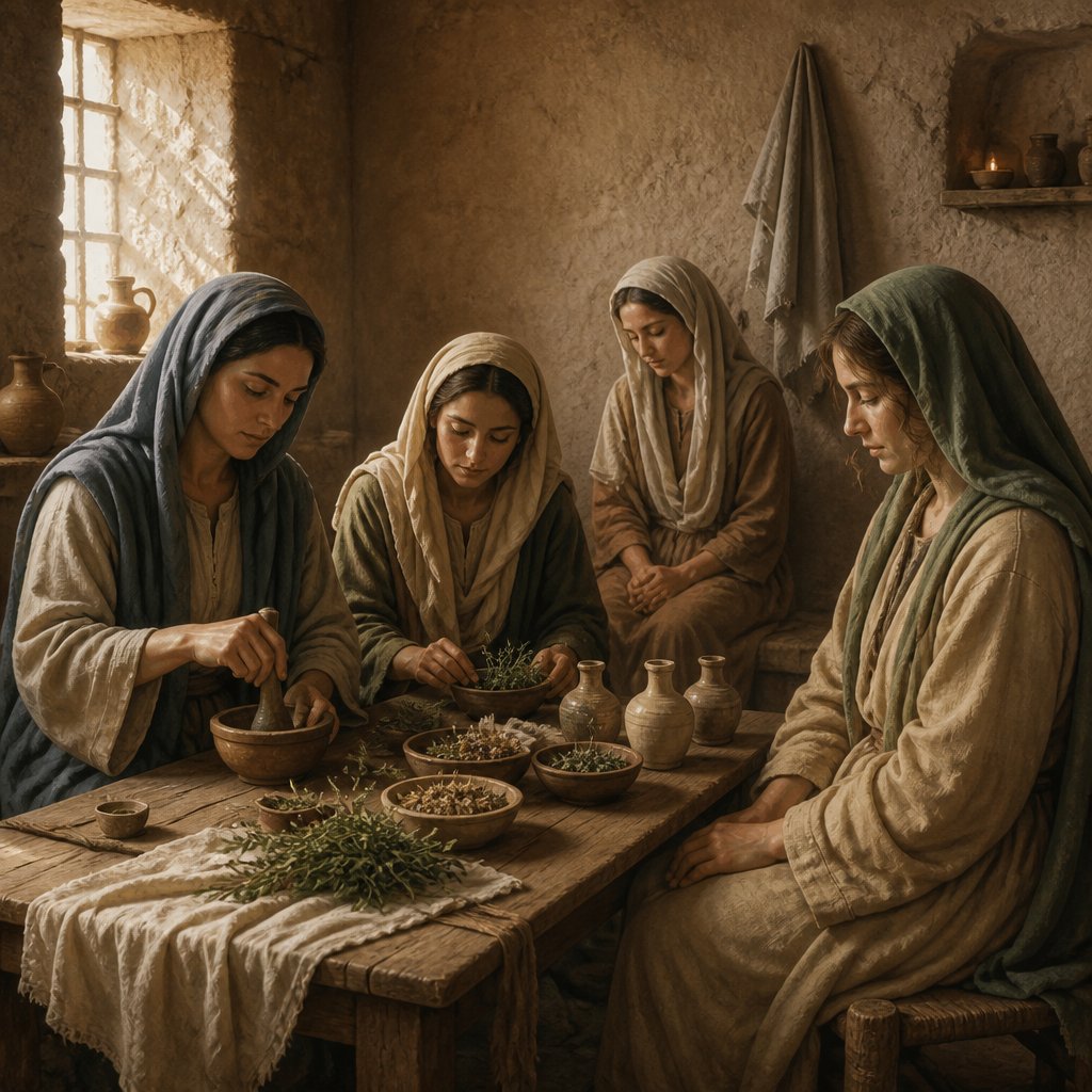 "And they returned, and prepared spices and ointments; and rested the sabbath day according to the commandment." - Luke 23:56